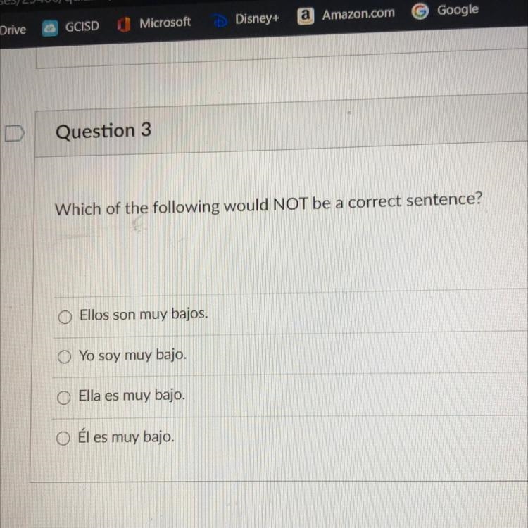 Espanol Gramática prueba! Ayuda, por favor-example-1