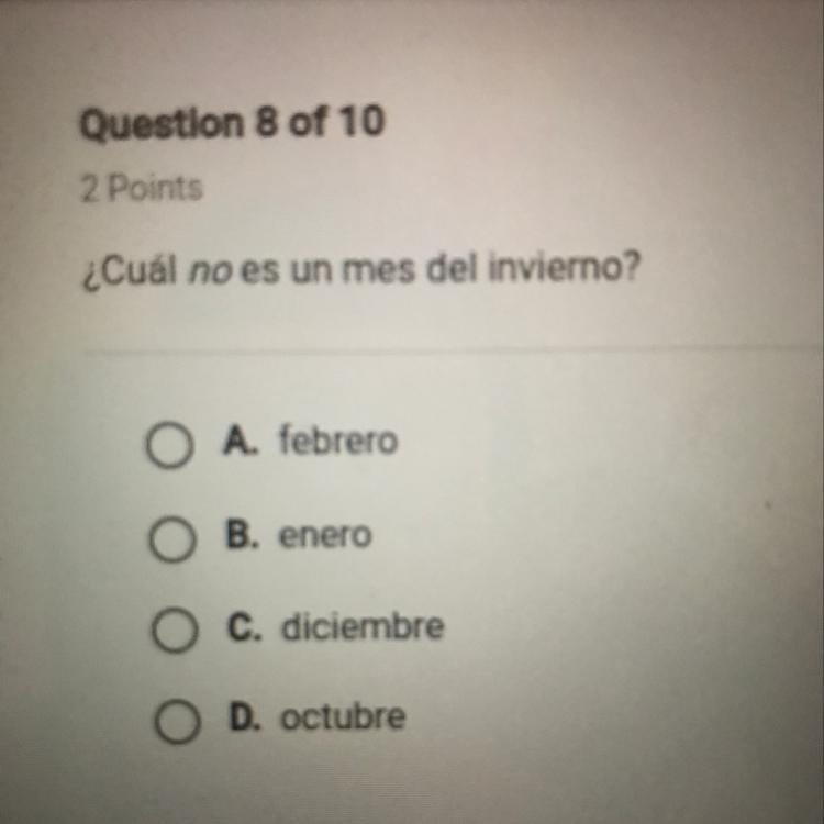 ¿Cuál no es un mes del invierno?-example-1