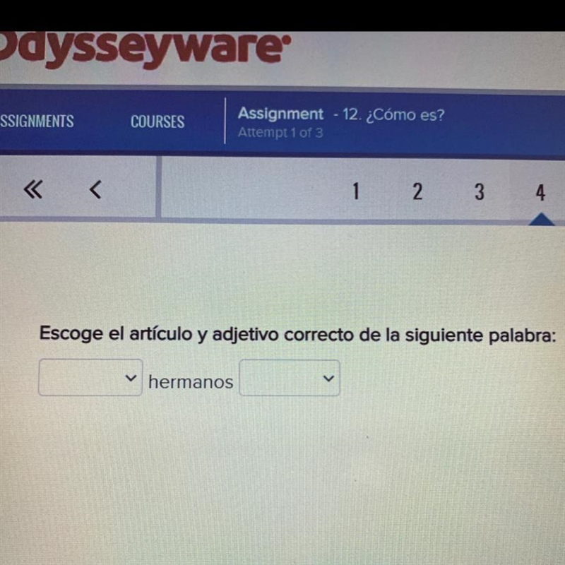 Escoge el artículo y adjetivo correcto de la siguiente palabra: Choices: la, joven-example-1