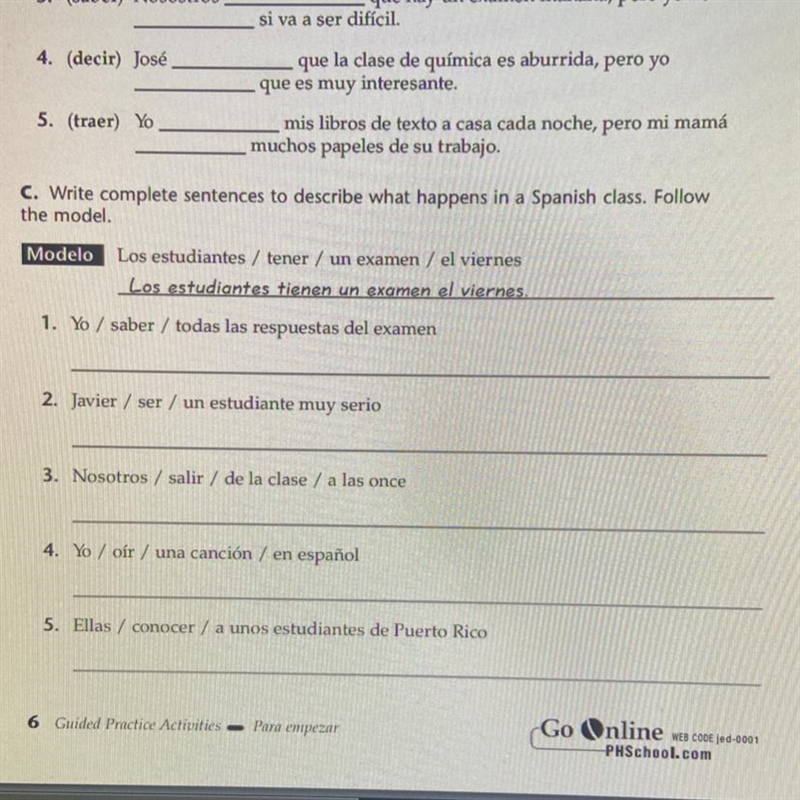 I need help with C Spanish 3 Honors-example-1