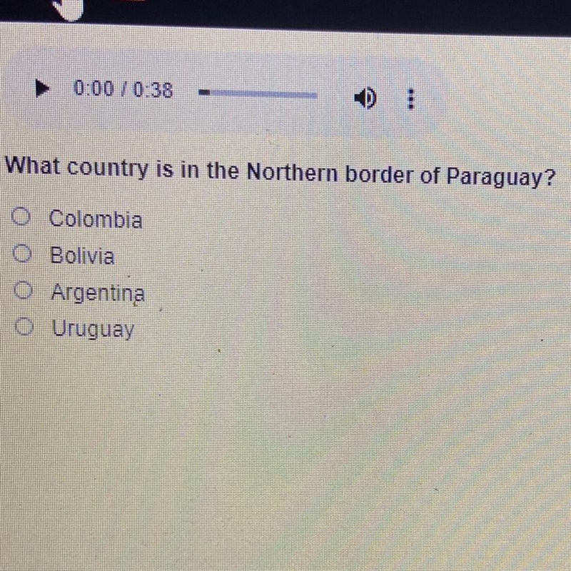 What country is in the northern border of paraguay-example-1