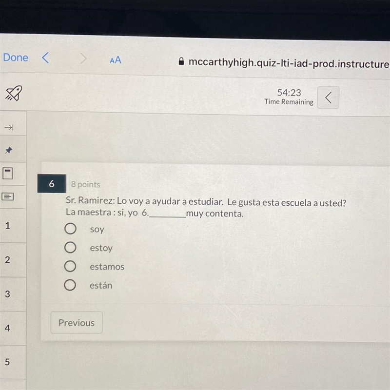 81 POINTS HELP ASAP Sr. Ramirez: Lo voy a ayudar a estudiar. Le gusta esta escuela-example-1