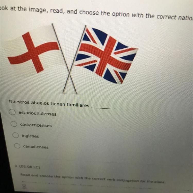 2.(05.08 LC) Look at the image, read, and choose the option with the correct nationality-example-1