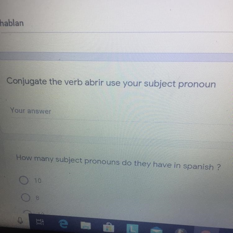 Conjugate the verb abrir use your subject pronouns?-example-1