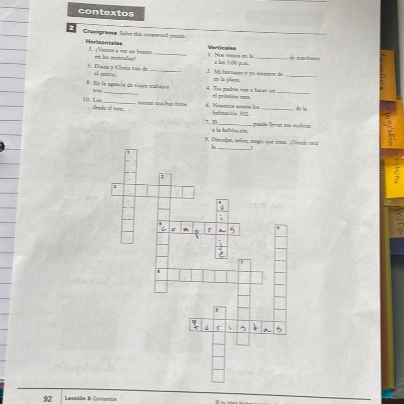 If anyone can speak Spanish that would be great, I need help with the whole crossword-example-1