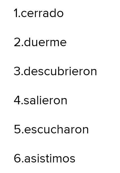 hii need help with a spanish four question, you have to put it in presente perfecto-example-1