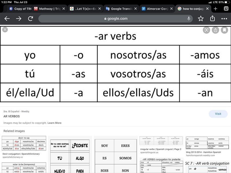 Please Help Due Now! Read and choose the correct verb conjugation to complete the-example-1