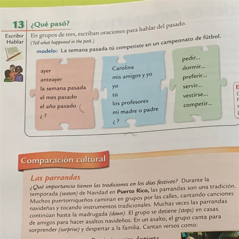 Create 5 sentences in the preterite (past) tense?-example-1