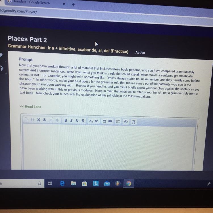 Can anyone give me a rule for using ir a + infinitive,acabar de , al, del-example-1