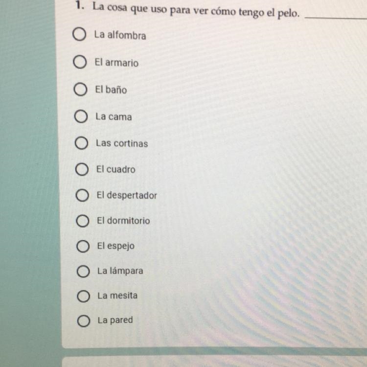 La cosa que uso para ver cómo tengo el pelo.-example-1