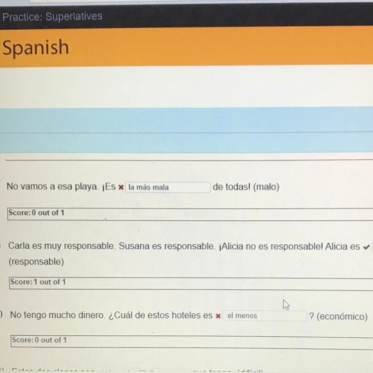 What would be the correct superlatives for questions 2 and 4?-example-1