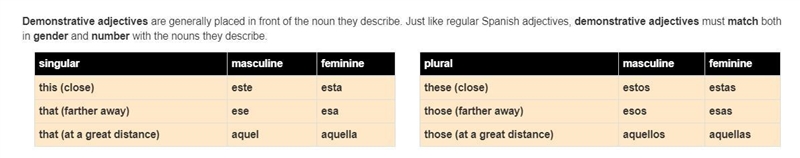 Read the prompt. Then, choose the option with the correct demonstrative adjective-example-2