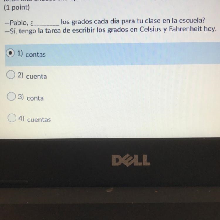 Read and choose the option with the correct conjugations to complete the dialogue-example-1