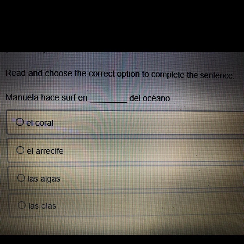 Read and choose the correct option to complete sentence-example-1