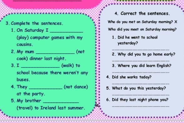 Completing this is in English using Simple Past using Did-example-1