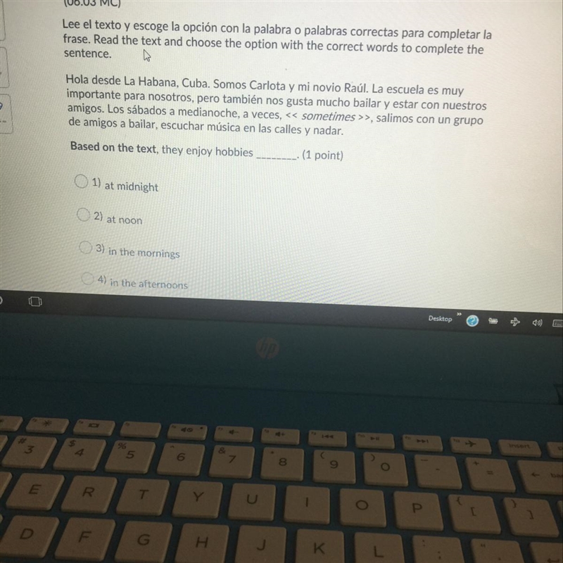 Lee el texto y escoge la opción con la palabra o palabras correctas para completar-example-1