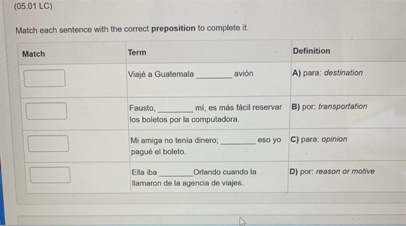 Please help! i got this wrong already once before and i’m terrible at spanish-example-1