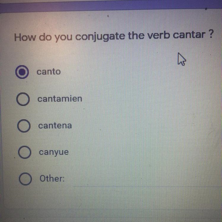 How do you conjugate the verb cantar-example-1