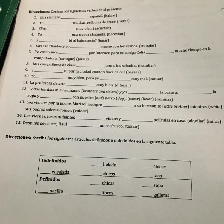 I need help with my Spanish hw-example-1