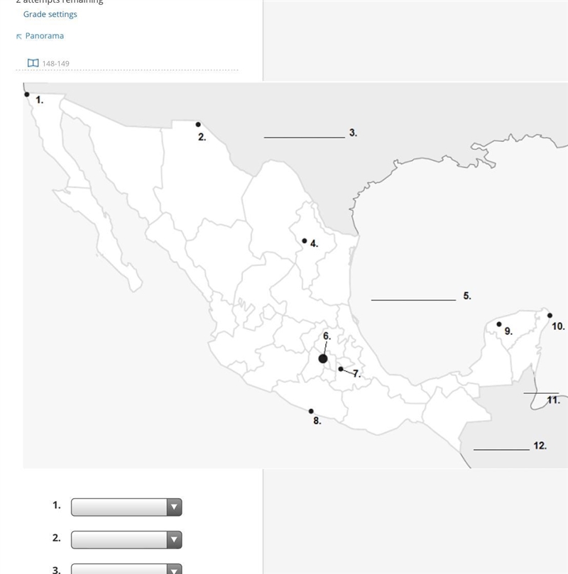 (MEXICO) Identify the geographical sites on this map Acapulco Belice Cancún Ciudad-example-1