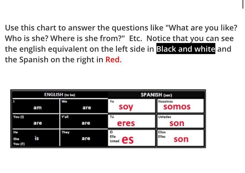 Jaime _______________(ser) de Cuba spanish homework help instructions included-example-2