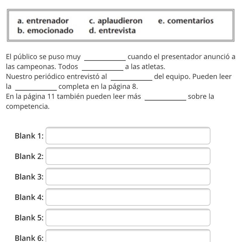 El público se puso muy ____ cuando el presentador anunció a las campeonas. Todos ____ a-example-1