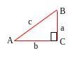 Suppose ABC is a right triangle with sides​ a, b, and c and the right angle at C. Find-example-1