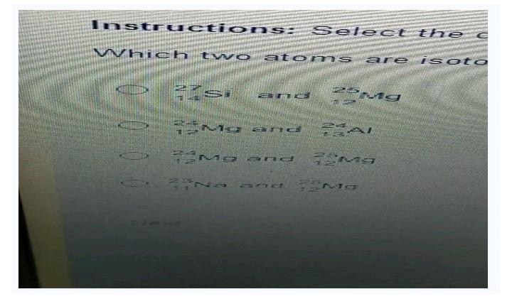 Which two atoms are Isotopes of each other? 24 OA si and 25mg OB. 2 Mg and oc 39 Mg-example-1