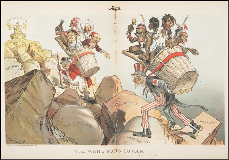 50 POINTS Meaning of this picture and how does this political cartoon say about Imperialism-example-1