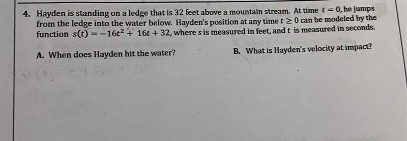 Help on number 4 4.2 HW Straight Line Motion-Connecting Position, Velocity & Acceleration-example-1