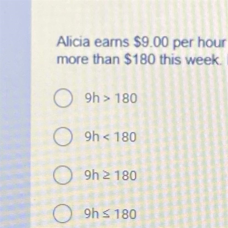 Alicia earns $9.00 per hour working at a part-time job. She wants to earn more than-example-1