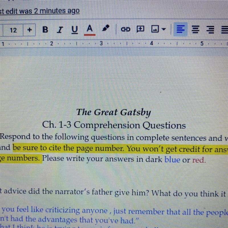 Who is a great gatsby freak and can help me with chapters 1-6-example-1