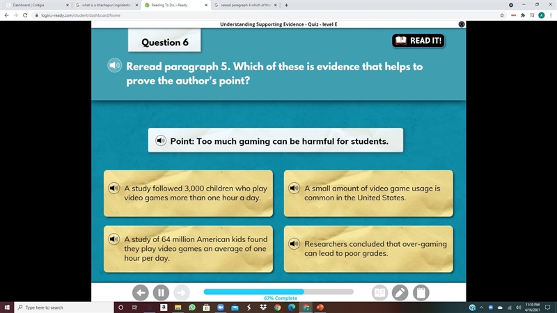 Reread Paragraph 5. Which of these is evidence that helps to prove the authors point-example-1