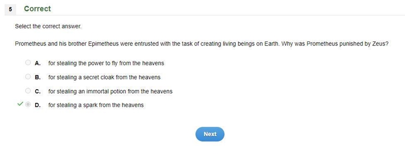 Select the correct answer. Prometheus and his brother Epimetheus were entrusted with-example-1