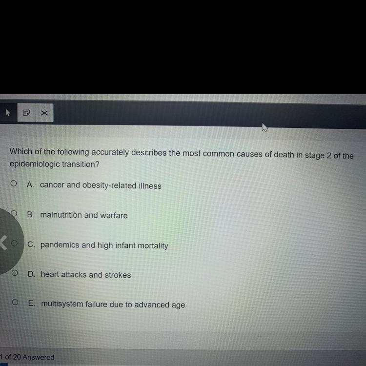 Which of the following accurately describes the most common causes of death in stage-example-1