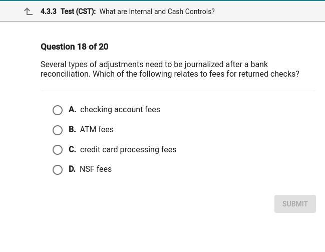 Several types of adjustments need to be journalized after a bank reconciliation. which-example-1