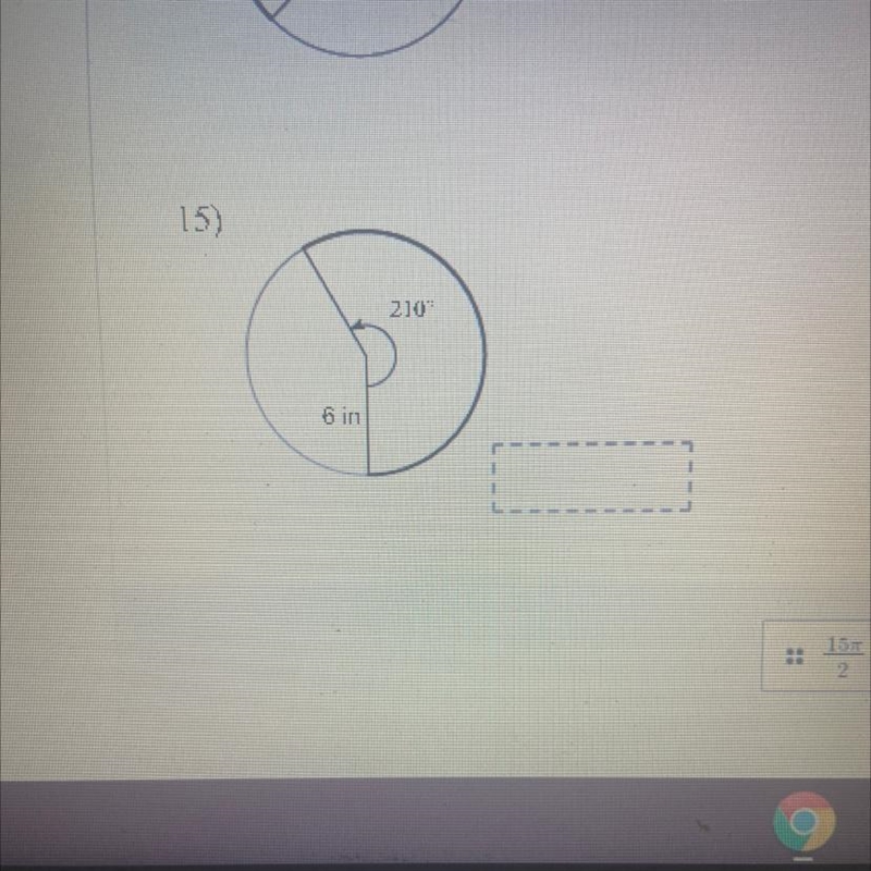 What is the arc length of the central angle is 210 degrees and the radius of the circle-example-1