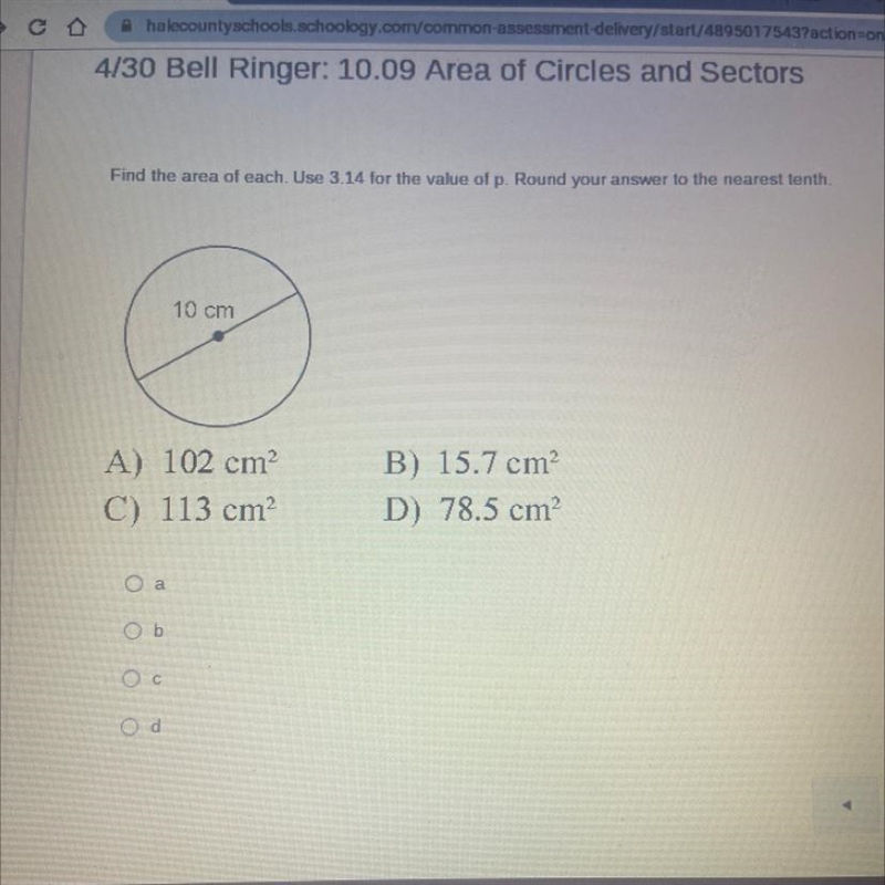 Find the area of each. Use 3.14 for the value of p. Round your answers to the nearest-example-1