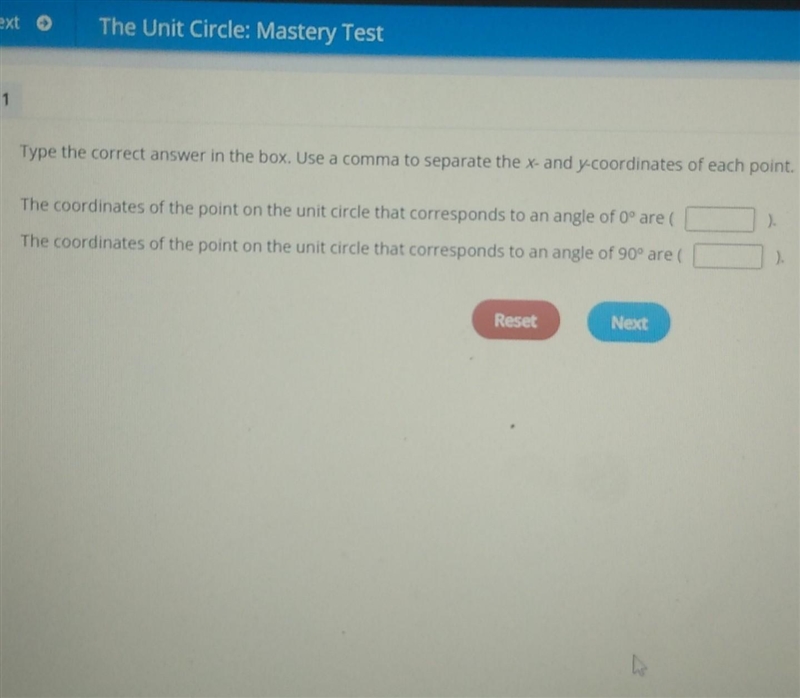 1 Type the correct answer in the box. Use a comma to separate the x-and y-coordinates-example-1