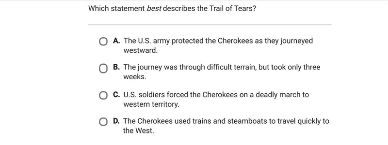 Trail of tears what statement-example-1