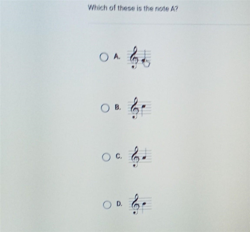 Which of these is the note A​-example-1