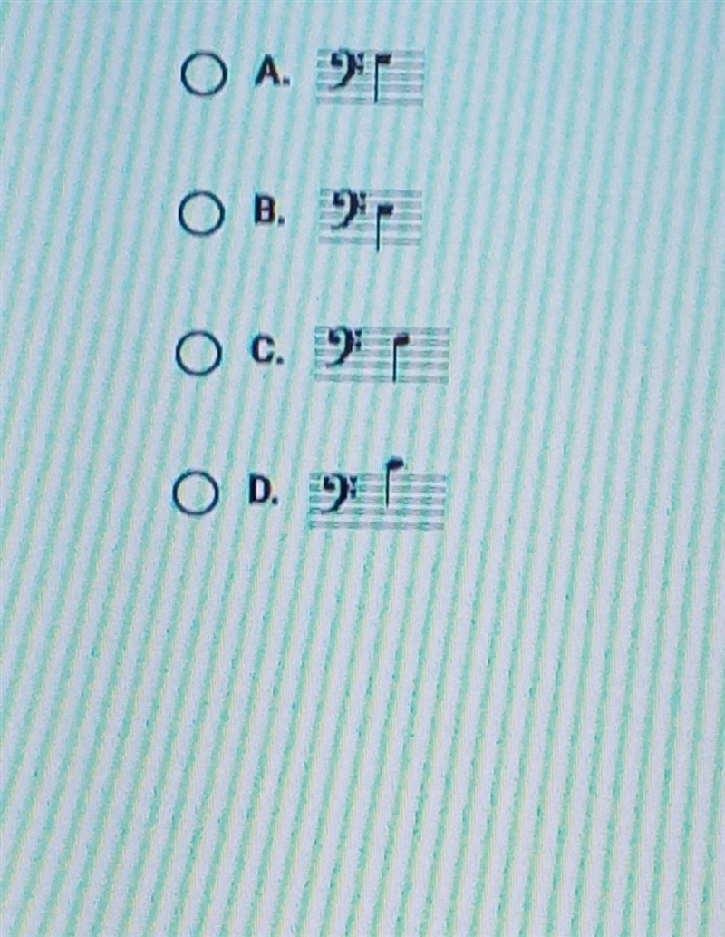 Which of the following notes is G​-example-1