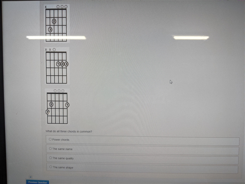 Which of the following techniques is used in the image? Pull-off Hammer-on Root strum-example-3