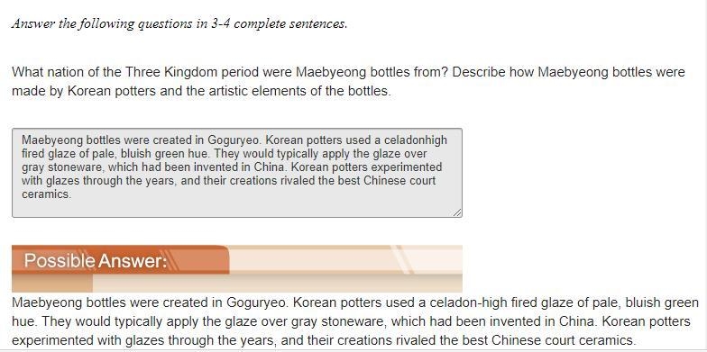 What nation of the Three Kingdom period were Maebyeong bottles from?-example-1