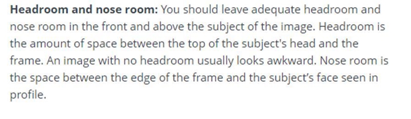 What is the term used to describe the space between the edge of the frame and the-example-1