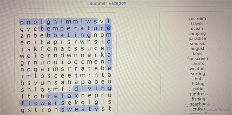 Pls help me find the remaining words + swimsuit, tennis, and sandals-example-1