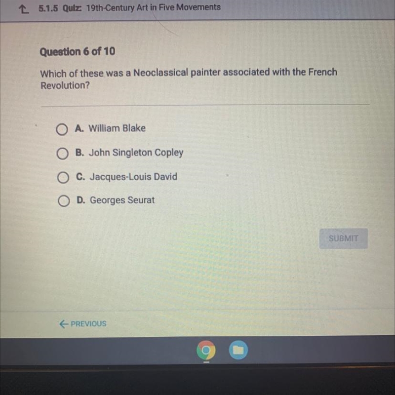 SOMEONE PLEASE HELP Which of these was a Neoclassical painter associated with the-example-1