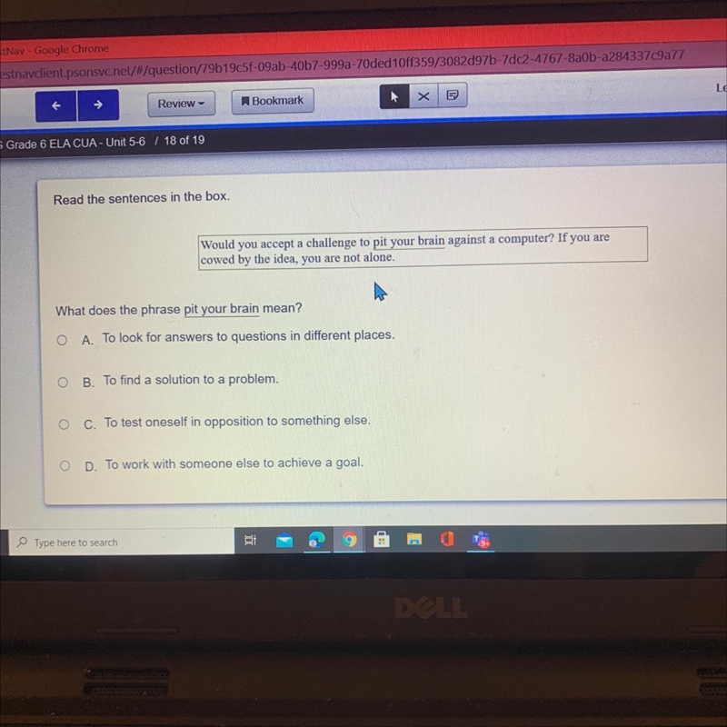 Read the sentences in the box. Would you accept a challenge to pit your brain against-example-1