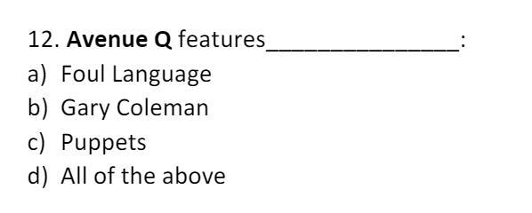 THIS IS MUSICAL THEATER (AVENUE Q)-example-1