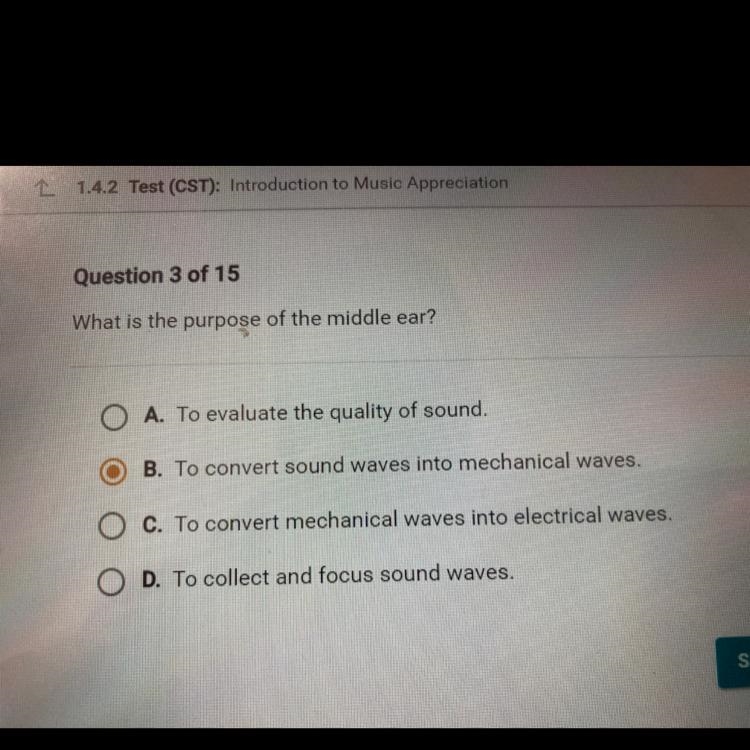 What is the purpose of the middle ear?-example-1